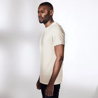 【Bread & Boxers】Crew-Neck Cotton 純有機棉男用圓領T - 米白 素t 短t 圓領 短袖上衣