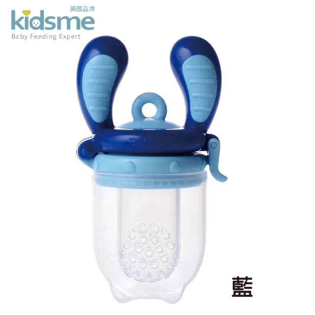 【kidsme】咬咬樂輔食器-M號1入加咬咬樂過濾網袋L號兩入(4個月以上寶寶適用)