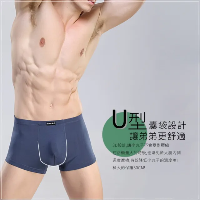 【Her】彈力棉男性四角內褲 莫代爾內褲 涼感速乾內褲 平口褲 吸濕排汗 透氣合身 運動內褲(