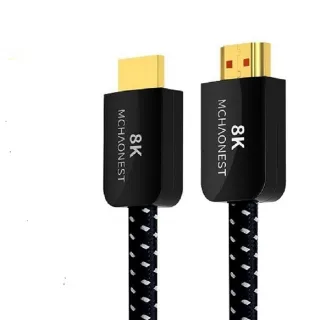 【MCHAONEST】8K HDMI 2.1版高清 黑鋁合金頭高匹配(3米鍍銀)