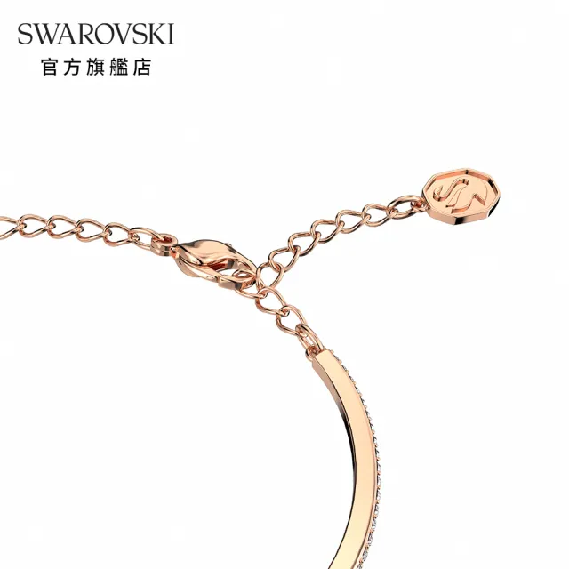 【SWAROVSKI 官方直營】Millenia 手鐲 八角形切割 Swarovski 鋯石 粉紅色 鍍玫瑰金色調 交換禮物