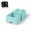 【LEGO 樂高】Room Copenhagen LEGO☆ Storage Brick 4樂高積木經典方塊四抽屜盒-粉藍色(樂高玩具收納盒)