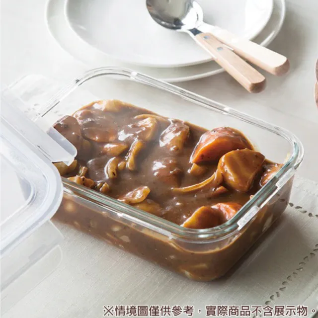 【NITORI 宜得利家居】耐熱玻璃保存容器 1040ml 長方形(玻璃保存容器)