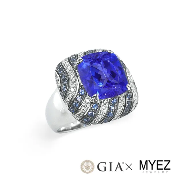 【AURORA 歐羅拉】GIA 7.24克拉天然丹泉石 18K金鑽戒 十二月(Bluish Violet)