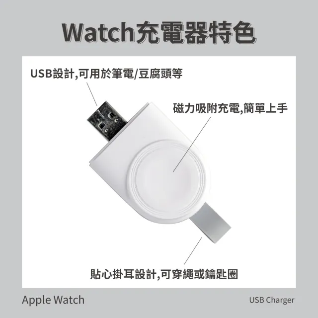 【ALL TIME 完全計時】Apple Watch 磁吸式無線USB充電器