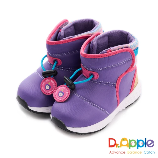 【Dr. Apple】出清特賣x寶寶防水布俏皮短靴(紫)
