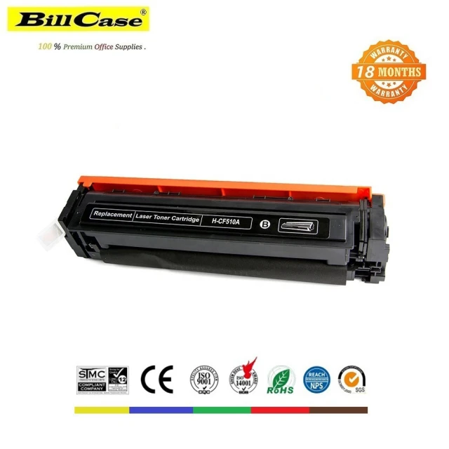 【Bill Case】CF510A 全新高階A+級 100%相容晶片副廠碳粉匣-黑色(HP 100%相容 1100張 黑白清晰)