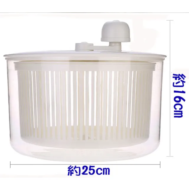 【寶盒百貨】6 L 日本製 H-581 蔬菜瀝水器 脫水器(廚房手動濾水籃 洗米器 洗菜機)