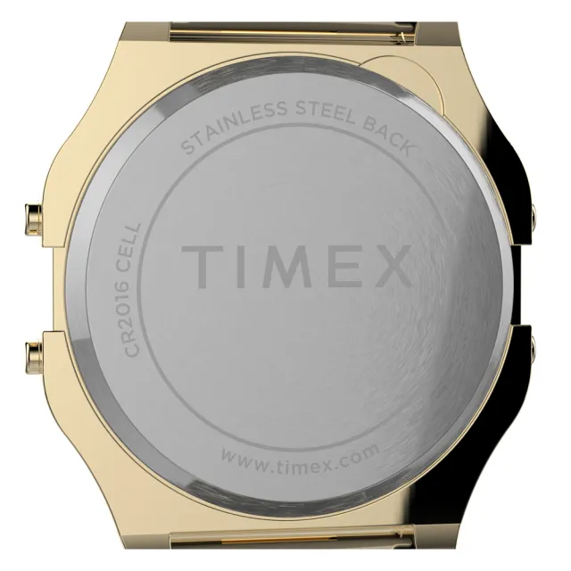 【TIMEX】天美時 電子系列 多彩電子錶(橘/金TXTW2V19500)