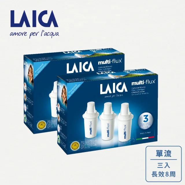 【LAICA 萊卡】長效8周經典單流濾芯(義大利原裝進口 6入/盒)