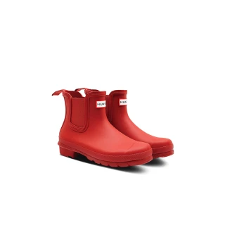 【HUNTER】女鞋 - Original新版切爾西霧面踝靴(軍紅色)