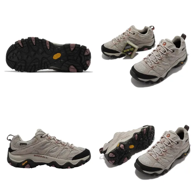 【MERRELL】戶外鞋 Moab 3 GTX 防水 女鞋 登山鞋 越野 避震 支撐 耐磨 黃金大底 玫瑰奶茶色 ML036326