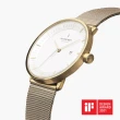 【Nordgreen】Philosopher哲學家 香檳金系列鈦鋼米蘭錶帶腕錶40mm(PH40GOMEGOXX)