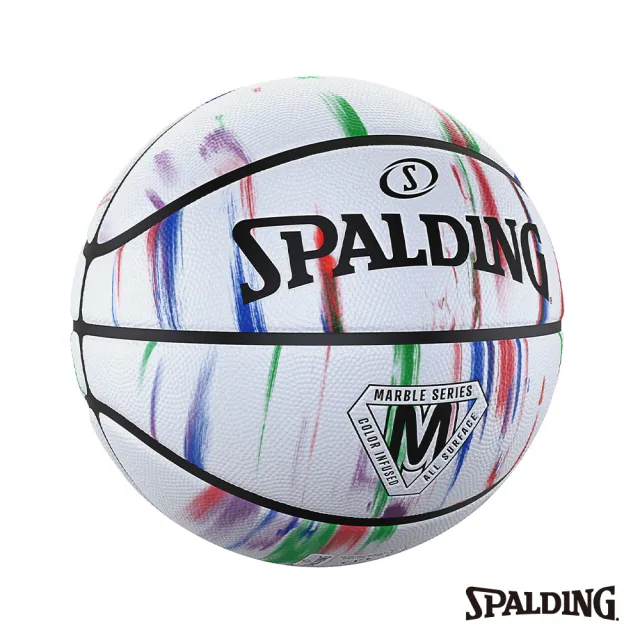 【SPALDING】SP 大理石系列 彩虹 橡膠 #7 籃球(橡膠)