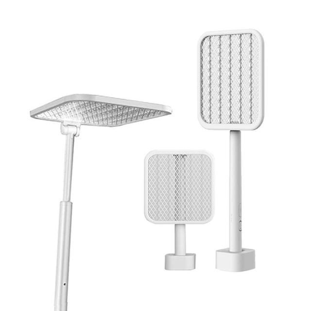 【ANTIAN】立式超大網面伸縮折疊電蚊拍 捕蚊拍+捕蚊燈二合一