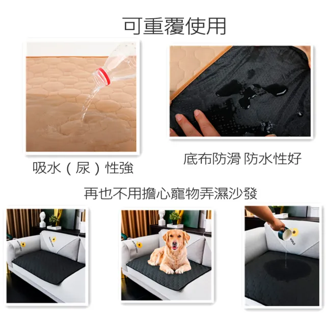 【ALucky 愛樂奇】寵物可水洗尿墊-100*67cm(寵物保潔墊 環保寵物尿片  寵物訓練 寵物可機洗尿布墊)