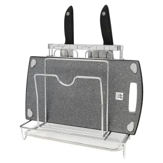 【CAXXA】不銹鋼鍋蓋砧板刀具架附瀝水盤(鍋蓋架/砧板架/刀具架) 