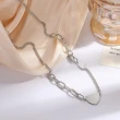 【00:00】韓國設計不對稱鍊條愛心造型項鍊(不對稱項鍊 鍊條項鍊 愛心項鍊)