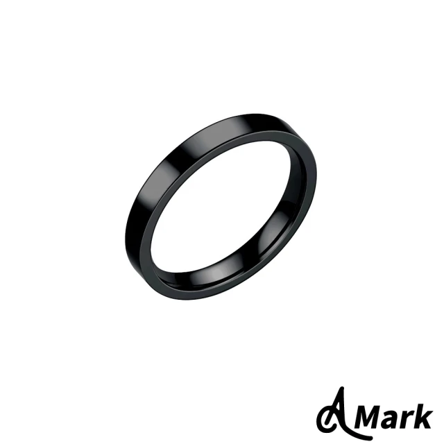 【A MARK】鈦鋼戒指 素面戒指 光面戒指/經典素面純色3MM光面316L鈦鋼戒指(黑色)