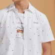 【JOHN HENRY】趣味熱帶水果印花短袖襯衫-白