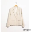 【GINKOO 俊克】棉麻西裝外套