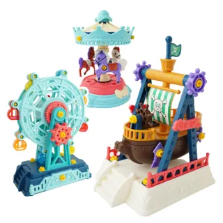 【KTOY】夢幻遊樂園DIY拆裝遊戲(兒童玩具 DIY玩具 模型玩具 組裝玩具 益智玩具)