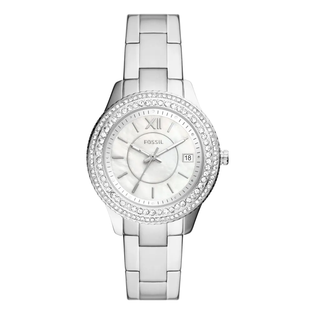 【FOSSIL】Stella 奢華雙鑽圈經典女錶實體門市同步服務(ES5130)