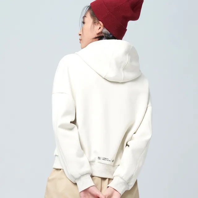 【BATIS 巴帝斯】寬版落肩保暖帽T - 女 - 三色(運動、戶外休閒)
