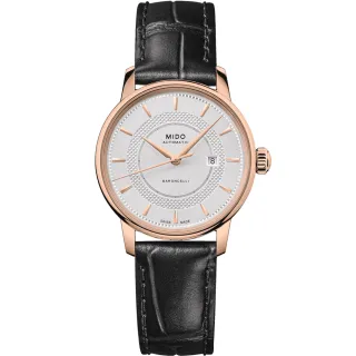 【MIDO 美度 官方授權】BARONCELLI SIGNATURE 典雅機械腕錶(M0372073603101)