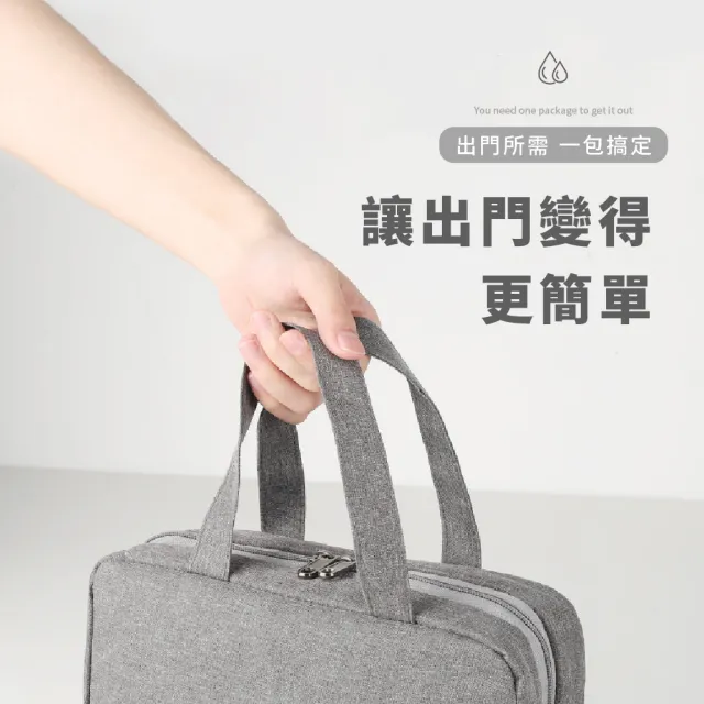 【荍野好】多功能防潑水分層旅行收納包(大容量 可拆卸 化妝包 盥洗包 摺疊包 洗漱包 網袋 收納袋 露營)