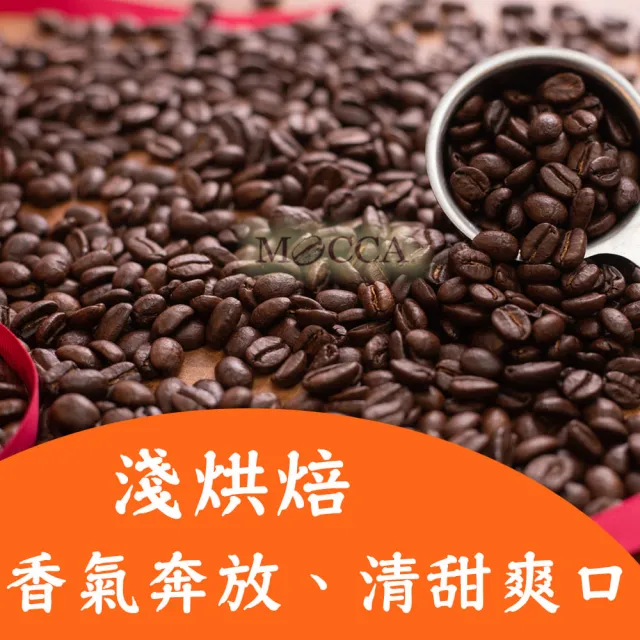 【Mocca 摩卡】耶加雪菲烘焙咖啡豆淺烘焙1袋(227g/袋)