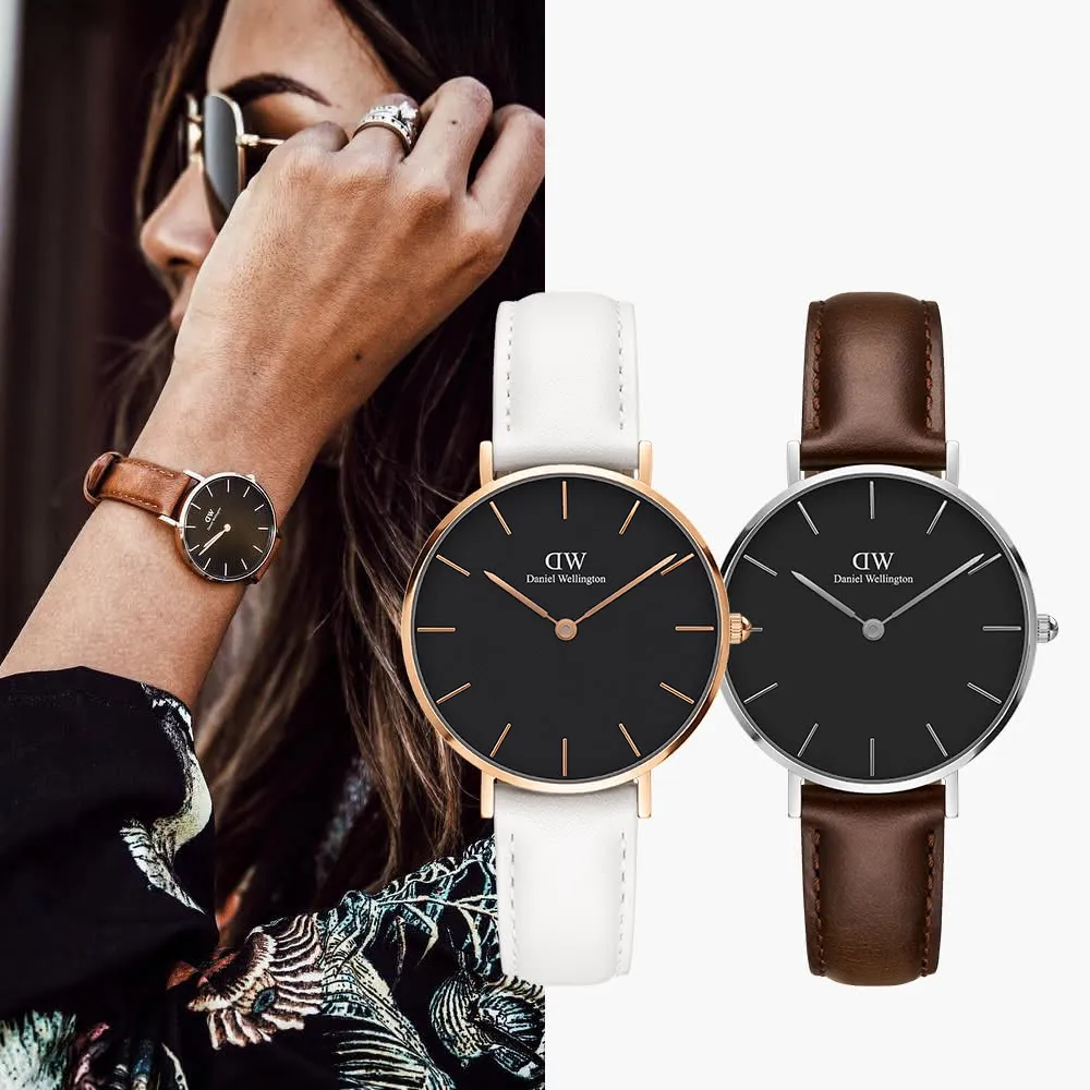 Daniel Wellington DW 手錶Classic York 40mm黑棕壓紋真皮皮革錶-黑錶盤-玫瑰金框DW00100128 | 手錶|  Yahoo奇摩購物中心