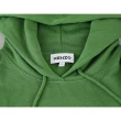 【KENZO】KENZO草寫刺繡LOGO創辦人造型設計內刷毛連帽T恤(草綠x檸檬綠)