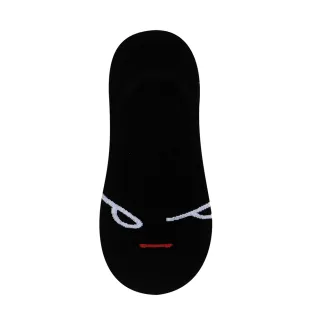 【蒂巴蕾】止滑隱形襪-超深口-困惑-黑色(1雙組/止滑矽膠)