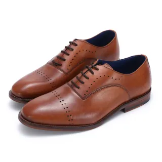 【GEORGE 喬治皮鞋】AMBER 手工擦色綁帶紳士皮鞋-棕色935016GF-24