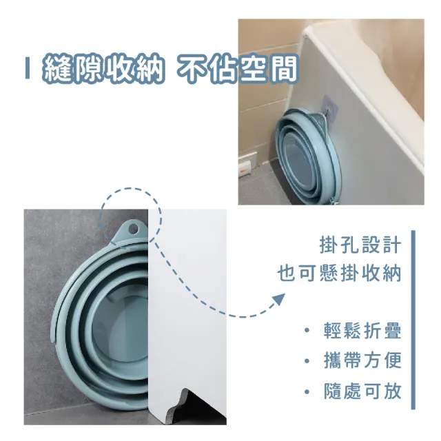 【莫菲思】5L萬用可手提摺疊水桶