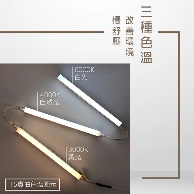 【JOYA LED】T5 LED 層板燈 燈管 一體化支架燈 串接燈 2尺 9W - 2入(間接照明 優選晶片 保固二年)