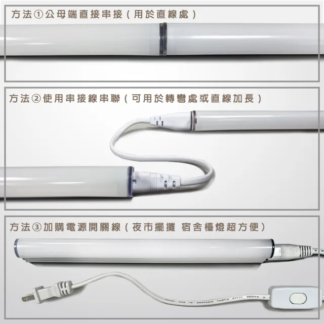 【JOYA LED】T5 LED 層板燈 燈管 一體化支架燈 串接燈 2尺 9W - 2入(間接照明 優選晶片 保固二年)