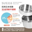 台灣製316不鏽鋼圓型便當-16cm