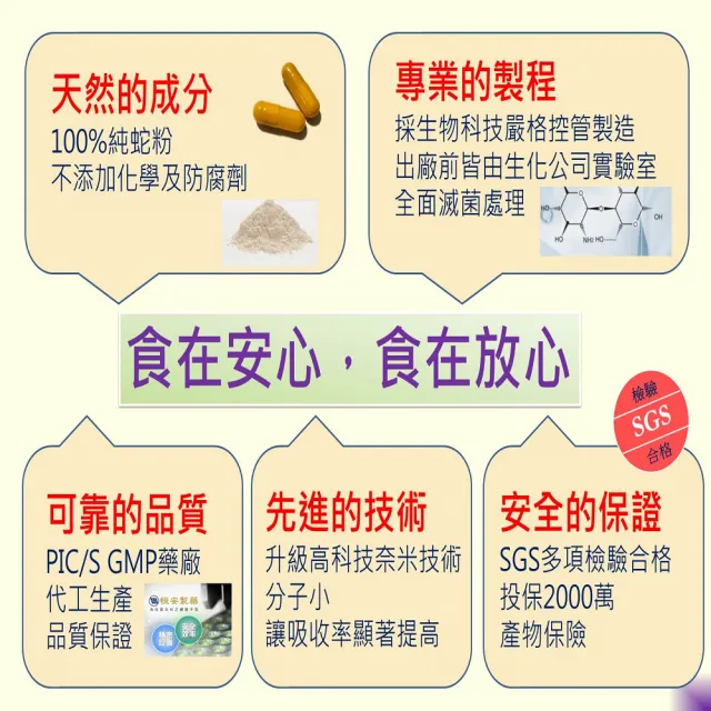 【御之家寶】100%純蛇粉膠囊3入(一入30顆 共90顆)