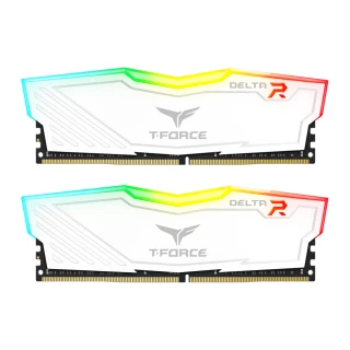 【TEAM 十銓】T-FORCE DELTA RGB 炫光 DDR5 6400 32GB 16Gx2 CL40 白色 桌上型超頻記憶體