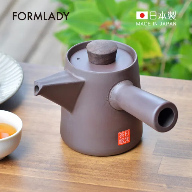 日本FORMLADY】小泉誠日製萬古燒紫砂橫手急須茶壺-400ml(急須壺