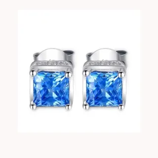【Mbox】耳環 完美的藍  採用施華洛世奇人造寶石+925銀  高雅經典(施華洛世奇)