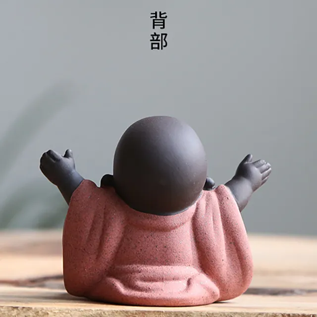 【桃花源創意工坊】大肚彌勒佛茶寵紫砂陶瓷茶玩車載陶瓷藝術擺件(陶瓷紫砂)
