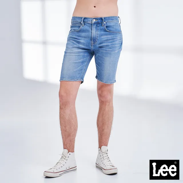 【Lee】出清品-男裝 牛仔短褲 / 901 刷白彈性 中藍洗水(LL210103BHH)