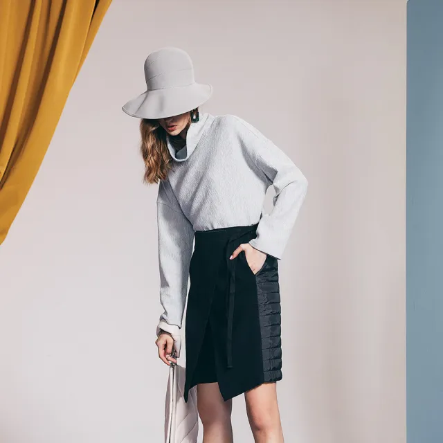 【ICHE 衣哲】Cop.Copine 法國原裝進口異材褲裙-知識黑