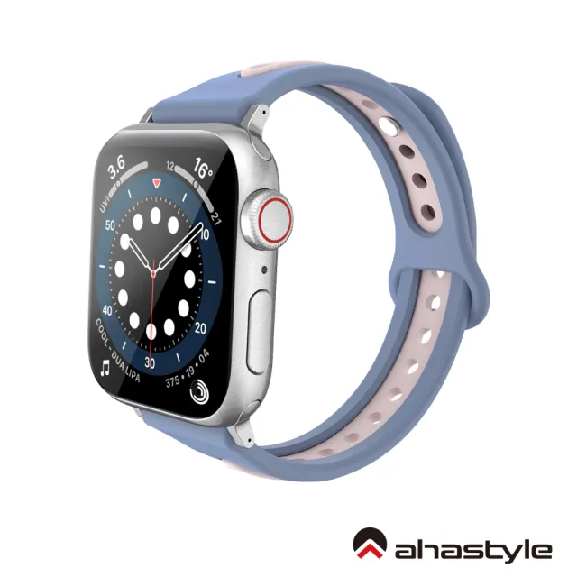 【AHAStyle】Apple Watch S7/8 撞色細錶帶 莫蘭迪色款