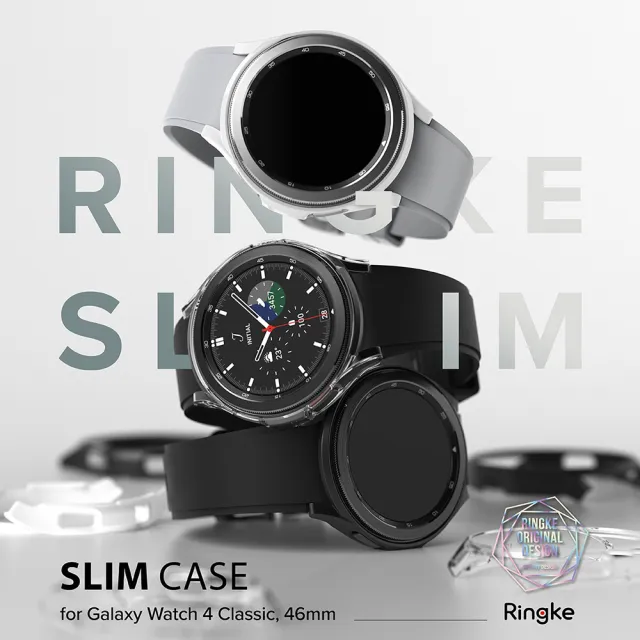 Ringke】三星Galaxy Watch 4 Classic 46mm Slim 輕薄手錶保護殼透明2入