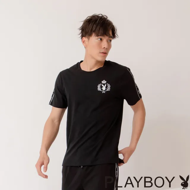 【PLAYBOY】皇冠兔圖案T(黑色)