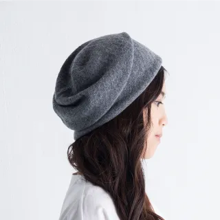 【NicoFun 愛定做】100%cashmere 真羊絨 貝蕾帽(一入 針織毛帽 輕盈 保暖 秋冬必備)